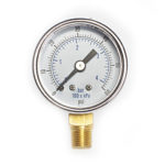 1 ½” Premium Gauge (chrome bezel) 1/8” Bottom Connection (SAD1511)