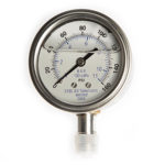 2 ½” All Stainless Gauge – 1/4″ Bottom Connection (SSS2500)