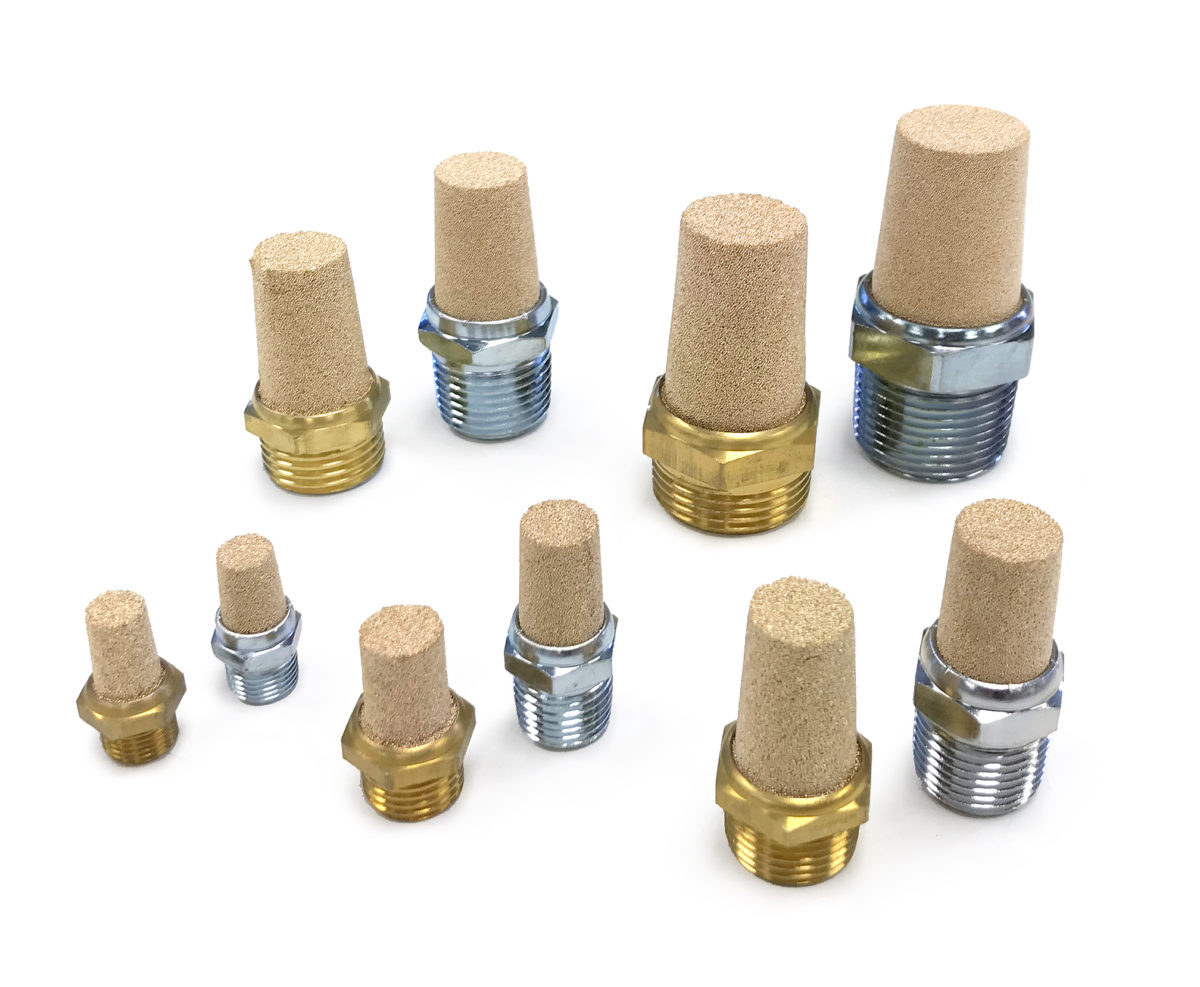 Sintered Bronze Short Thread NPT Mini Silencer (economy) Royal Fluid Power Inc.